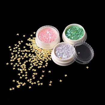 Borboleta Da Arte Do Prego Paetês Holográficos, Glitter Flocos Paillette Camaleão Adesivos Para Unhas Outono Projeto De Decoração