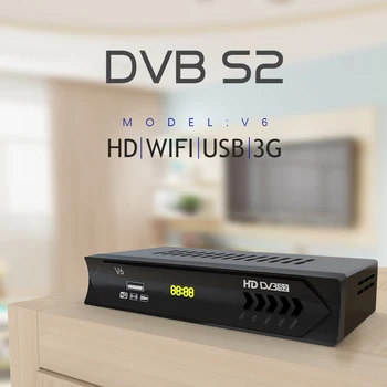 O mais novo DVB S2 V6 Totalmente HD TV por Satélite Receptor PVR HD 1080PH.264 DVB - S2 Satélite Europa Receptor Com WIFI USB Youtube Iptv