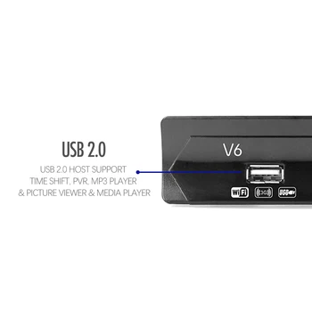 O mais novo DVB S2 V6 Totalmente HD TV por Satélite Receptor PVR HD 1080PH.264 DVB - S2 Satélite Europa Receptor Com WIFI USB Youtube Iptv