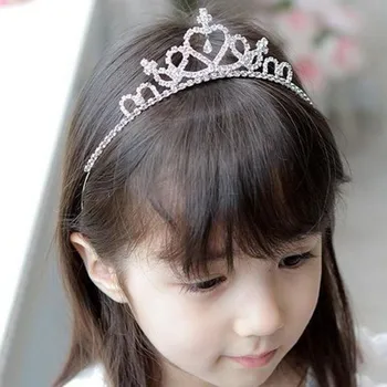 Princesa faixa de Cabelo de Meninas Strass Coroa de Princesa Cabeça Tiara de Cabelo Varas Princesa Hairband Acessórios de Cabelo da parte Hairband