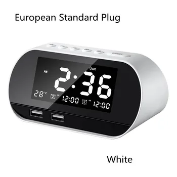 Rádio Digital, Relógio Despertador 6 Nível DimmerUSB Carregador de Rádio FM com Temporizador Alarme Soneca Relógios para o Quarto