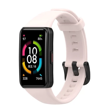 Substituição do Esporte Relógio de Silicone Banda Correia de Pulso Ajustável Watchbands para -Huawei Honor Banda de 6 de Smart Watch