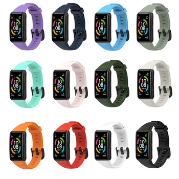Substituição do Esporte Relógio de Silicone Banda Correia de Pulso Ajustável Watchbands para -Huawei Honor Banda de 6 de Smart Watch