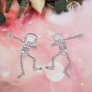 Halloween fashion esqueleto de Metal cortantes 2020 novo DIY página de Recados de papel de cartão decoração de tecnologia em relevo molde