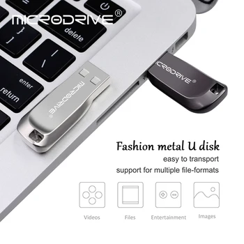 Metal USB Flash Drive 4GB 8GB 16GB 32GB de Metal Pendrive de Alta Velocidade Pen Drive 64GB Real Capacidade de 16GB do Flash do USB Frete Grátis