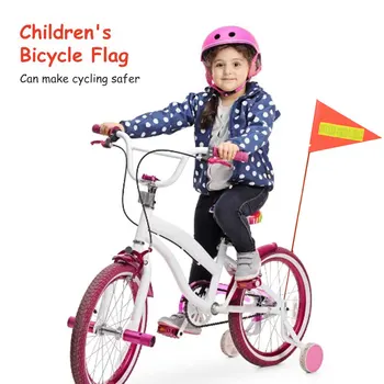1,8 m/6 pés de Bicicleta de Segurança Bandeira Crianças de Bicicleta de Segurança Triangular Bandeiras Com Suporte de Montagem Para Meninos E Meninas de Acessórios de Ciclismo