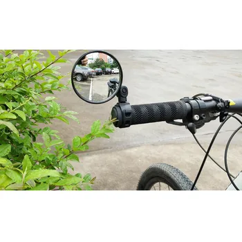 Mini 360 Graus Ajustável Moto Espelho Retrovisor Moto Bicicleta Guiador Flexível Seguro Retrovisor Espelho de Vista Traseira Girar #T2P