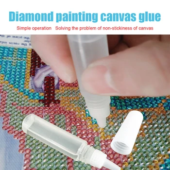 DIY ferramenta de Diamante Pintura Acessórios Round Square Pegajoso Broca Cola Não-tóxica Engarrafada Cola Ponto Cruz Cola obras de Arte de Pintura