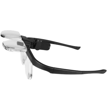 1.5-X 4,5 X Cabeça Recarregável de Lupa Binocular Óculos Lupa Lupa Óculos com DIODO emissor de luz para a Reparação de Tatuagem Bordado