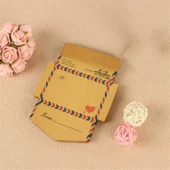 45pcs Retrô Vintage Papel Kraft Memo Pad Forma de Envelope lembretes Planejador bloco de notas Bonito Kawaii desenhos animados papel de carta