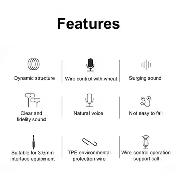 3,5 mm Universal Duplo alto-Falante de Subwoofer Dupla Dinâmica com Fio hi-fi de Baixo No Ouvido de Esportes Fones de ouvido Para a Samsung, Huawei Xiaomi