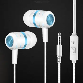 3,5 mm Universal Duplo alto-Falante de Subwoofer Dupla Dinâmica com Fio hi-fi de Baixo No Ouvido de Esportes Fones de ouvido Para a Samsung, Huawei Xiaomi