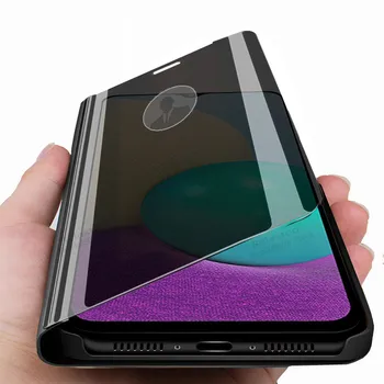 Luxo Espelho Inteligente Flip Magnético Case Para Samsung Galaxy A02 Tampa do Telefone Em Samsun Sumsung 02 SM-A022F/DS Stand Livro coque