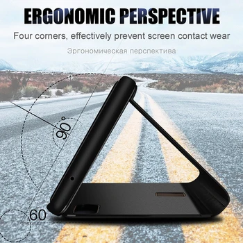 Luxo Espelho Inteligente Flip Magnético Case Para Samsung Galaxy A02 Tampa do Telefone Em Samsun Sumsung 02 SM-A022F/DS Stand Livro coque