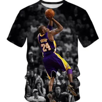 2021 novo impressos em 3D Kobe Bryant (Kobe Bryant) Homens Mulheres Crianças T-shirt da Moda Streetwear Tops Jogadores de Basquete Preto