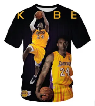 2021 novo impressos em 3D Kobe Bryant (Kobe Bryant) Homens Mulheres Crianças T-shirt da Moda Streetwear Tops Jogadores de Basquete Preto