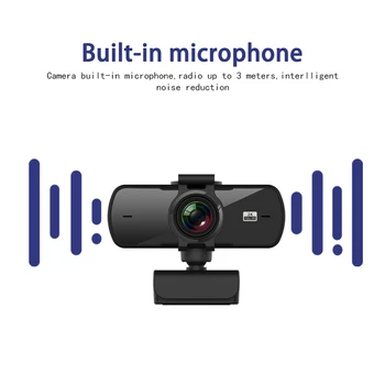 Webcam 2K Full HD 1440P Câmara Web Com Microfone USB Web Cam Para Mac do Computador do PC Portátil da área de Trabalho Webcamera