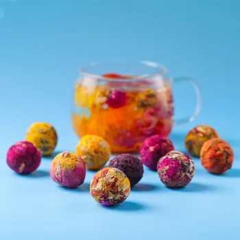 2021 Chá da Flor Artesanal Gift Set com 10 Tipos de Bola Rosa do Chinês