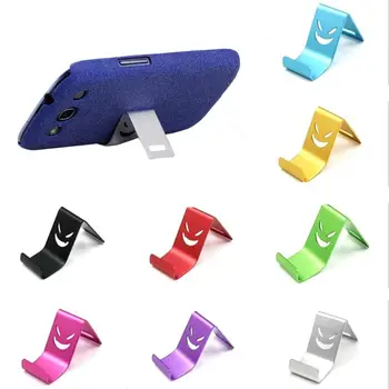Design simples, de Metal Inteligente de Telefone do Suporte de secretária antiderrapante Não Magnetical Sorriso de Telefone Celular Suporte Para iPhone Samsung Xiaomi