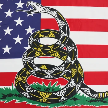Flagnshow Não Pisar Em Mim Gadsden Bandeira Americana 3x5 Pés EUA o Tea Party Patriótica Bandeiras Amarelas Cascavel Banner