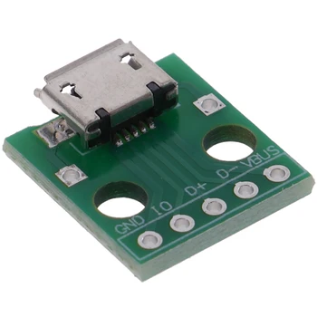 10Pcs MICRO USB Para DIP do Adaptador de 5Pin Conector Fêmea do PWB da Placa de Conversor