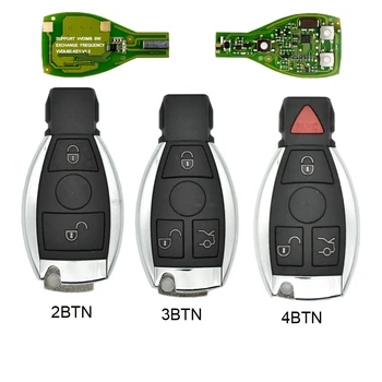2/3/4 Botões de Carro BGA Remoto Chave do Carro Smart Key 315Mhz 433MHz para a MB Mercedes Benz Ano 2000+ Ano VVDI Semi Sem NEC BGA Chave