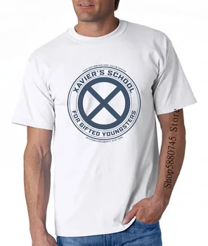 Xmen Xavier Escola Escola Escola Licenciada Mens T-Shirt Filme De Quadrinhos Tee Cinza Novo