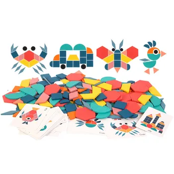 Forma geométrica de quebra-Cabeças Brinquedo Novo de Madeira Crianças 3D Quebra-cabeça Inteligente Conselho Bebê Montessori de ensino Aprendizagem de Brinquedos para Crianças