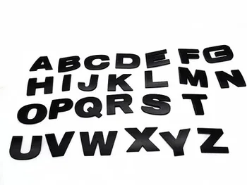 3D Metal Alfabeto Prata Emblema Cromado Prata Letras de Números Logotipo Adesivos de carros Automóveis Automóvel Acessórios Adesivos de Decoração