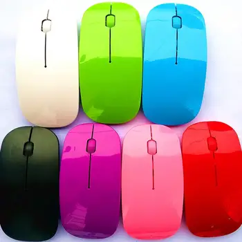 Portátil Elegante, Bonito Criativo Mini Mouse Ultra Slim Design Ergonômico 2,4 G Receptor de 1000DPI PC Portátil USB Mouse sem Fio