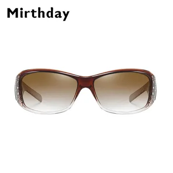 Strass brilhante Óculos de sol das Mulheres Polarizada Moda de Óculos de Sol das Senhoras Gradiente Marrom Óculos gafas de sol mujer UV400