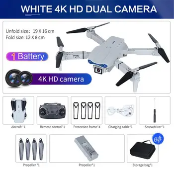 E99 Drone 4k Pro HD Drone Com Câmera Dupla Drone wi-Fi 4K HD, Câmera Dupla GPS FPV Drone Siga-Me Rc Quadcopter