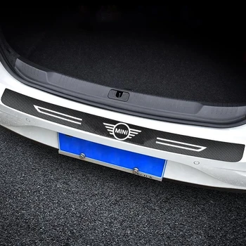 Tronco de carro de fibra de carbono, proteção do adesivo de carro pára-choque traseiro de proteção do adesivo Para o Mini Cooper Countryman F54 R54 R55 R56 R60 R61
