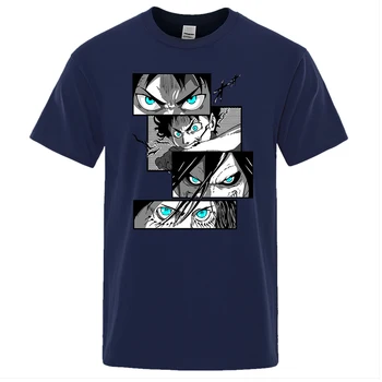 Attack on Titan Japão anime de Impressão Homem T-Shirts da Moda Macio Tee Roupas T-Shirt de Verão Harajuku Tshirt Crewneck Marca Homens Tops