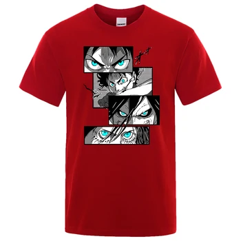 Attack on Titan Japão anime de Impressão Homem T-Shirts da Moda Macio Tee Roupas T-Shirt de Verão Harajuku Tshirt Crewneck Marca Homens Tops