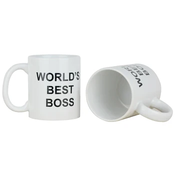 1Pcs 350ml Dunder Mifflin O Office-Melhor do Mundo de Chefe de Café Copos Canecas 11 OZ Engraçado Cerâmica de Chá de Leite, Cacau Caneca Exclusiva do Office Presente
