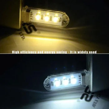 Lâmpada USB Livro Luzes Portáteis de luz de LED branco 3000K 7000K USB Luz da Noite para o Computador Portátil Branco/Morno de Luz USB Lâmpada da Noite