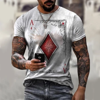 2021 Nova de Poker Legal t-shirts da Moda Street Wear Casual T-Shirt Para Homens, de secagem Rápida e Tops