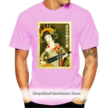 Vintage Gueixa no Japão Quimono Japonês Ukiyo e Ásia Arte Asiática Populares T-Shirt