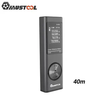 MUSTOOL 40m Digital Mini Laser Rangefinder Eletrônico com Sensor de Ângulo de M/In/Ft Unidade de Comutação de Carregamento USB Distância, Área, Volume