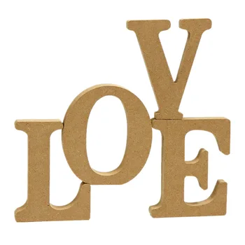 Colocação de DIY de Madeira Letra do Alfabeto Personalizado Ornamento Nome de Design de Casamento, Festa de Aniversário, Decoração de Artesanato Prop