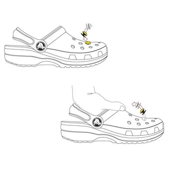 1pcs Anime Demon Slayer Cartoon Sapato Croc Encantos Acessórios Bonitos Pequenas Decorações de Pvc 3D Emblemas para as Crianças Presentes Crianças Definir