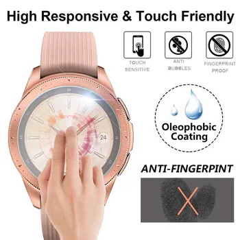 HIPERDEAL(HIPERDEAL) acessórios Inteligentes 3Pack 2.5 D de Vidro Temperado de Protetor de Tela de Cinema Para Samsung Galaxy Watch (42mm) 2020