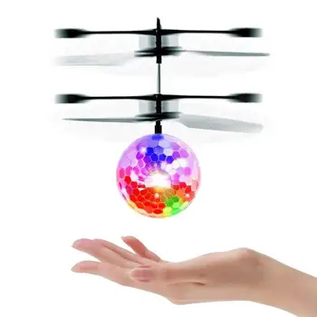Mini Avião De Luz Piscando Remoto Brinquedo Led Voando Bola Luminosa De Brinquedo Suspenso Iluminando Inteligente De Indução De Avião