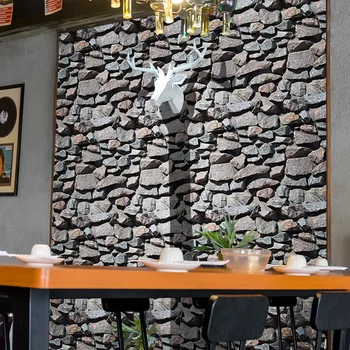3D Vintage Imitação de Pedra de Pedra papel de Parede de PVC Auto-adesivo papel de Parede Decoração Sala de estar, Restaurante do Hotel, a Decoração Mural