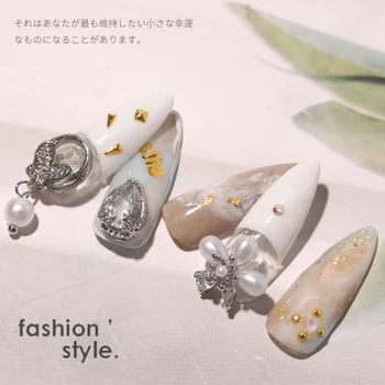 Brilhante Zircão 3D Nail Art e Decorações de Luxo Pérola Diamantes Liga de Cristal Jóias Manicure Design de Acessórios 2PCS