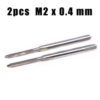 2PCS de 2mm X 0.4 Métrica, Cone & Plug Toque da Mão Direita Thread M2 X 0.4 Mm passo HSS Máquina de Rosca Torneiras