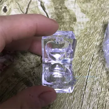 5pcs 1G Transparente Mini Quadrado Vazio Cosméticos Batom Recipiente de Plástico da Forma do Coração Claras Pequeno Bonito Lip Rouge Caso Lábio Caixa