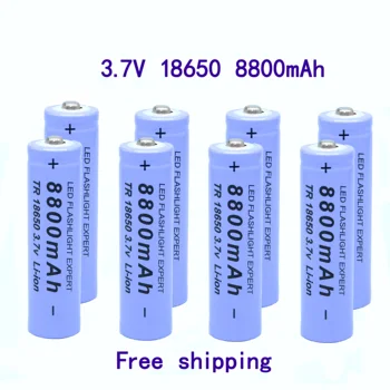 18650 bateria de alta qualidade 8800 mah 3.7 v 18650 baterias do li-íon bateria recarregavel para lanterna tocha + frete gratis