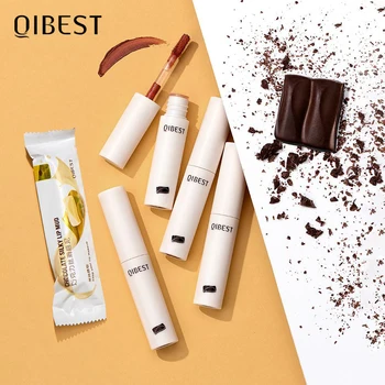 QI Chocolate Velvet Matte Batom Lip Gloss Cosméticos Leve o Lábio Esmalte de Longa Duração Impermeável 8 Cores de Lip Tint Maquiagem